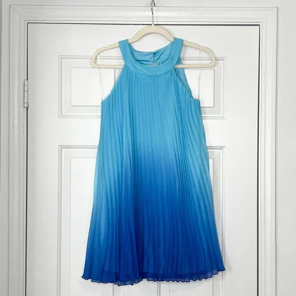Tween Diva Ombre Chiffon Accordion Pleat Dress - Picture 1 of 5